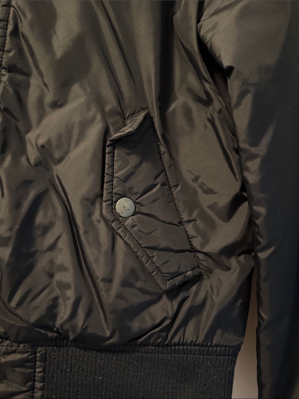 Vintage Diesel Black Nylon Bomber Jacket - Picture 7 of 10
